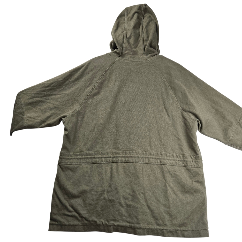 Lauren Ralph Lauren Hooded Utility Cinched Waist Full-Zip Cotton Knit Jacket - Picture 12 of 16